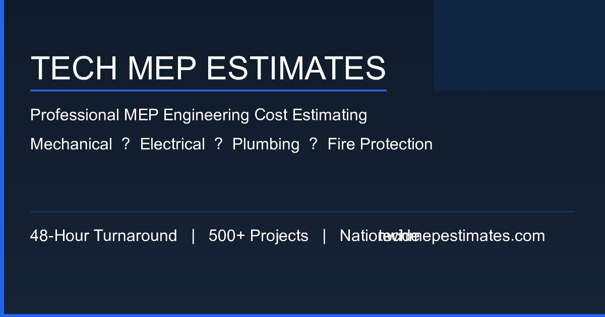 Conversion Mep Contractor MEP Estimating Services for Contractors – 24-48hr Turnaround | Tech MEP ...